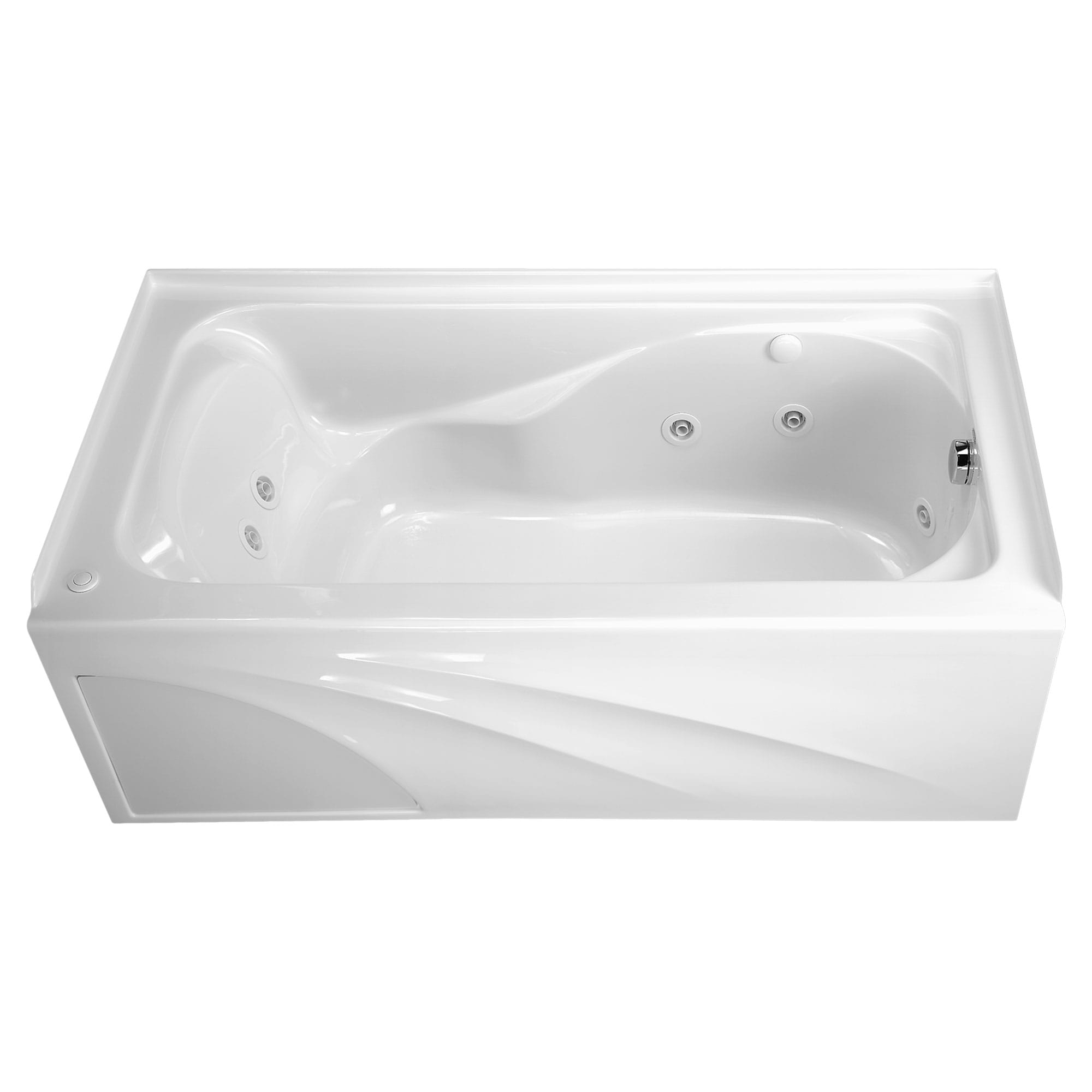 Cadet 60 x 32 Inch Integral Apron Bathtub Right Hand Outlet With Hydromassage System WHITE